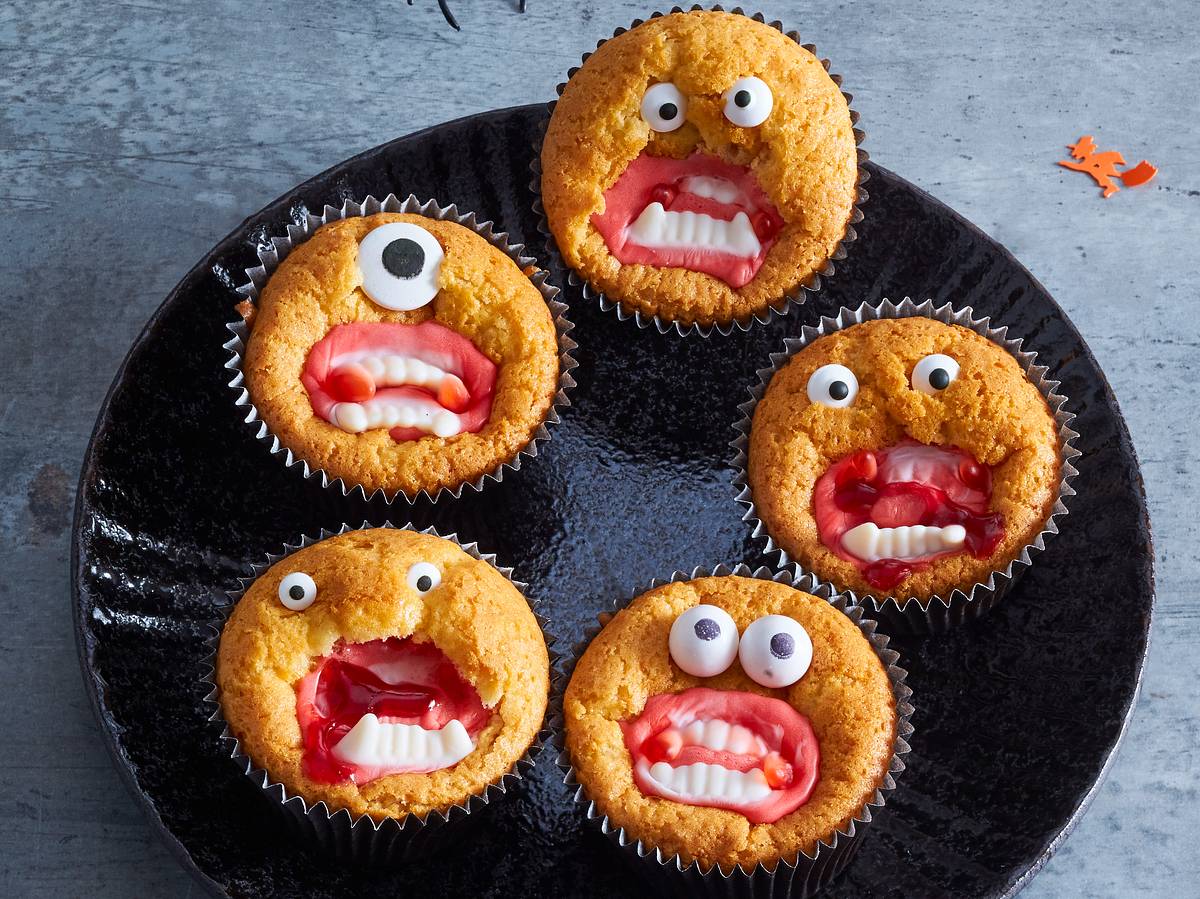Schnelles Halloween Rezept für Vampir Cupcakes