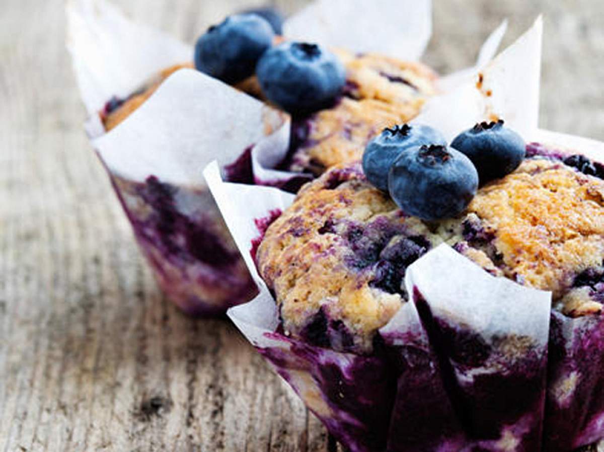 Schnelles Muffin Rezept: Blaubeer Muffins in 1 Minute