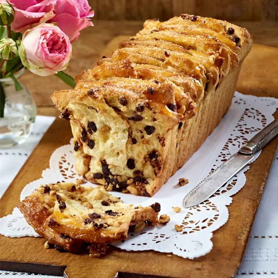 Erdnuss-Karamell-Kuchen selber machen schokostueckchen