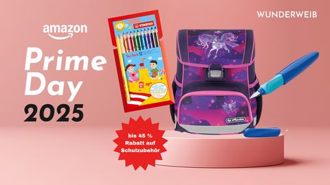 Buntstifte, Schulranzen, Füller: Schul-Zubehör am Prime Day bis zu 45 % reduziert - Foto: Wunderweib.de & iStock (Lemon_tm) / PR