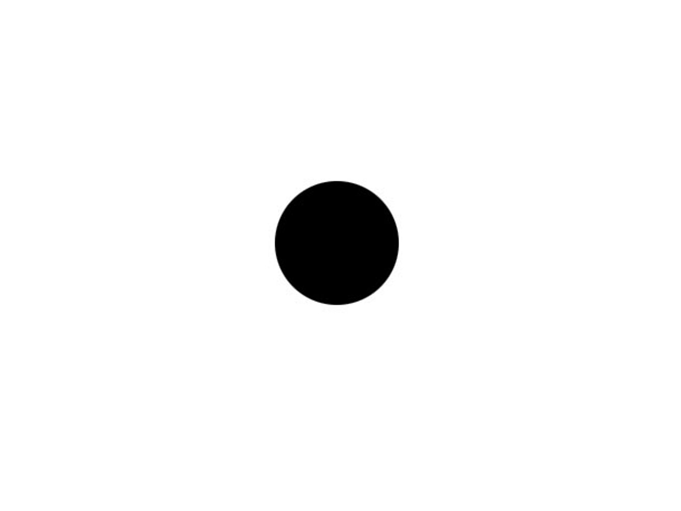 Der schwarze Punkt steht für die Schattenseiten unseres Lebens - denen wir oft zu viel Beachtung schenken.