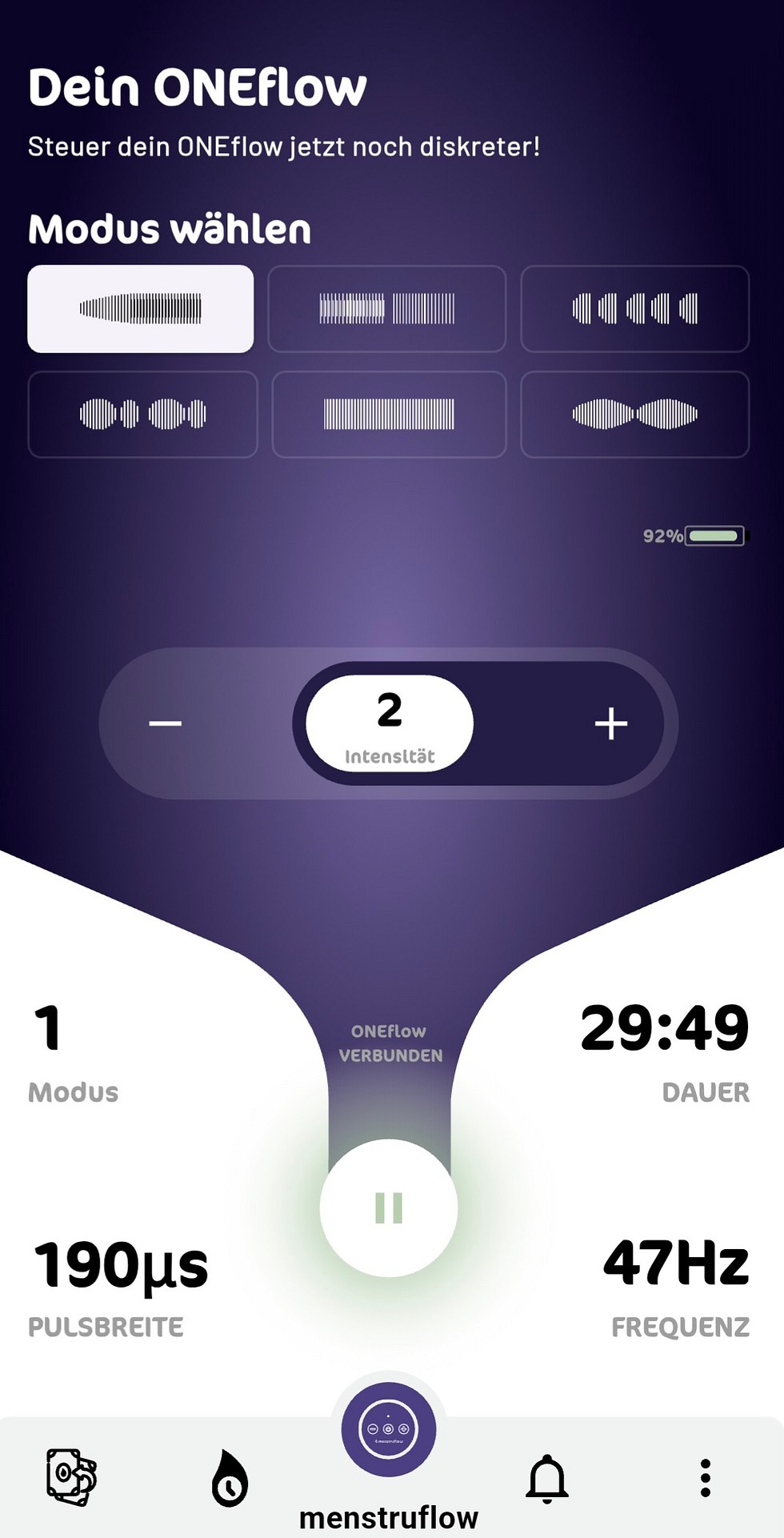Screenshot Menstruflow App Screenshot Menstruflow App