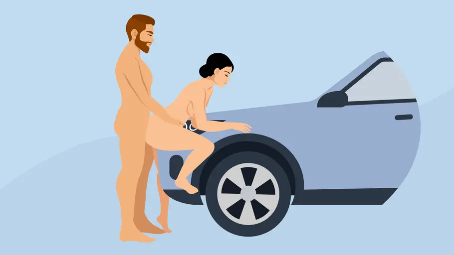 Sex im Auto: Sexstellungen im Auto auf der Motorhaube
