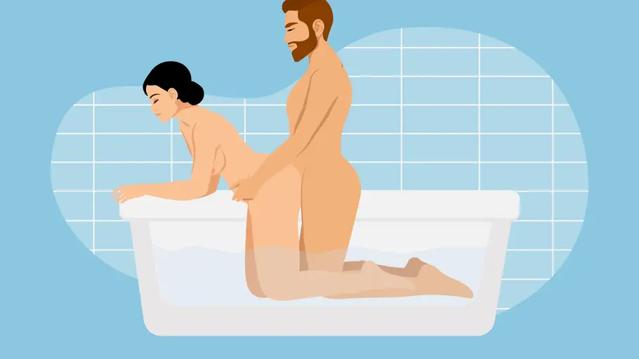 Sex in der Badewanne: Doggy-Style Sex in der Badewanne: Doggy-Style