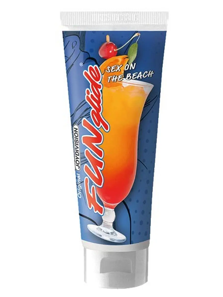 Sex am Strand! Das Gleitgel ist für die Frau ein prickelndes Geschmackserlebnis. Ein Sexspielzeug, dessen Wirkung nicht lange auf sich warten lässt. (FUNglide Sex on the Beach, ca. 9,90 Euro über www.joydivision-international-ag.de) Typologie: We sexspielzeug frau