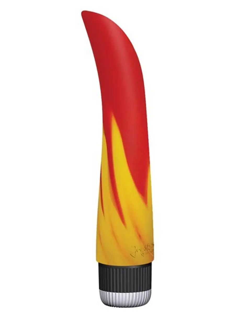 Flammenwerfer! Das brennende Sexspielzeug sorgt für sinnlich-intensive Momente. Die Vibration kann die Frau stufenlos regulieren und so das Ding selbst in die Hand nehmen.( Joystick Fire, ca. 32,50 Euro über www.joydivision-interational-ag.de ) Rot sextoys frau