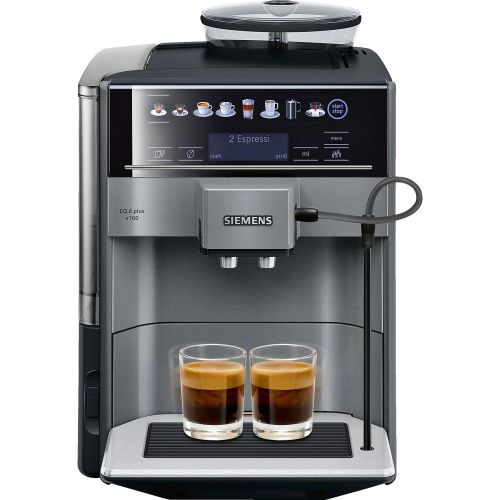 SIEMENS TE651509DE EQ6 plus s100 Kaffeevollautomat Schwarz/Titanium metallic