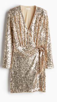 Paillettenkleid im Wickeldesign