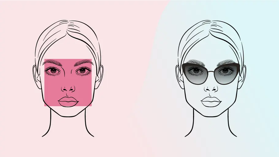 Sonnenbrille eckiges Gesicht
