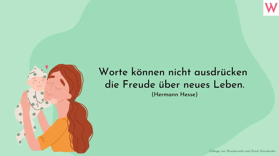 Spruch zur Geburt: Ohne Worte