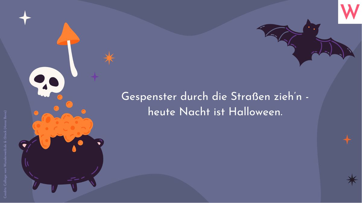 Gespenster durch die Straßen ziehn - heute Nacht ist Halloween.