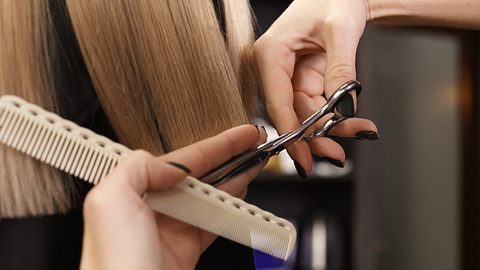 Eine Frau schneidet einer anderen Frau mit Schere und Kamm in den Händen die Haare. - Foto: Liudmila Chernetska/iStock (Themenbild)
