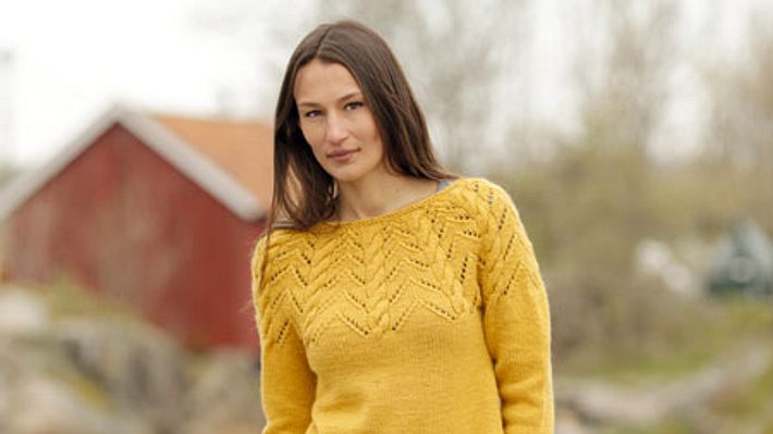 strickanleitung pulli gelb - Foto: Drop Design