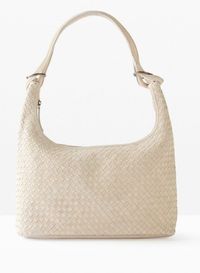 bonprix Ledershopper, beige, Veloursleder