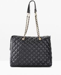 bonprix Handtasche mit dekorativer Steppung, schwarz