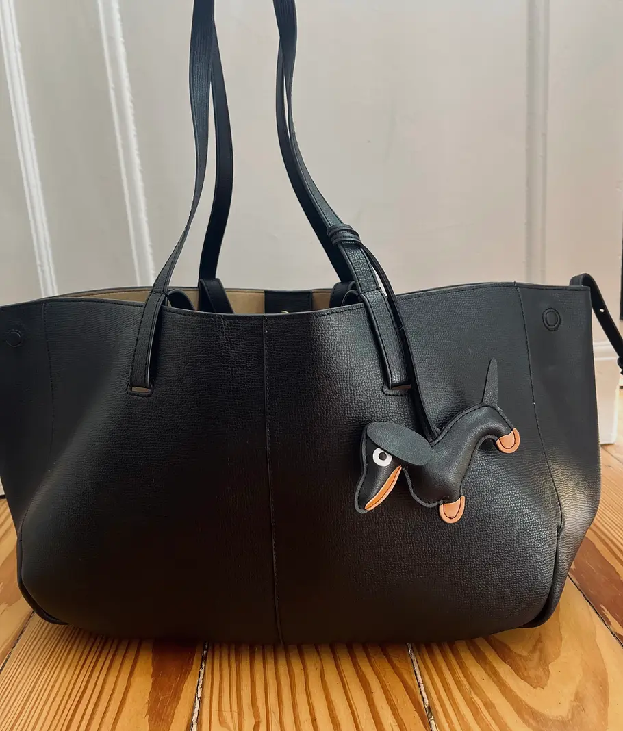 Tasche mit Dackelanhänger Tasche mit Dackelanhänger