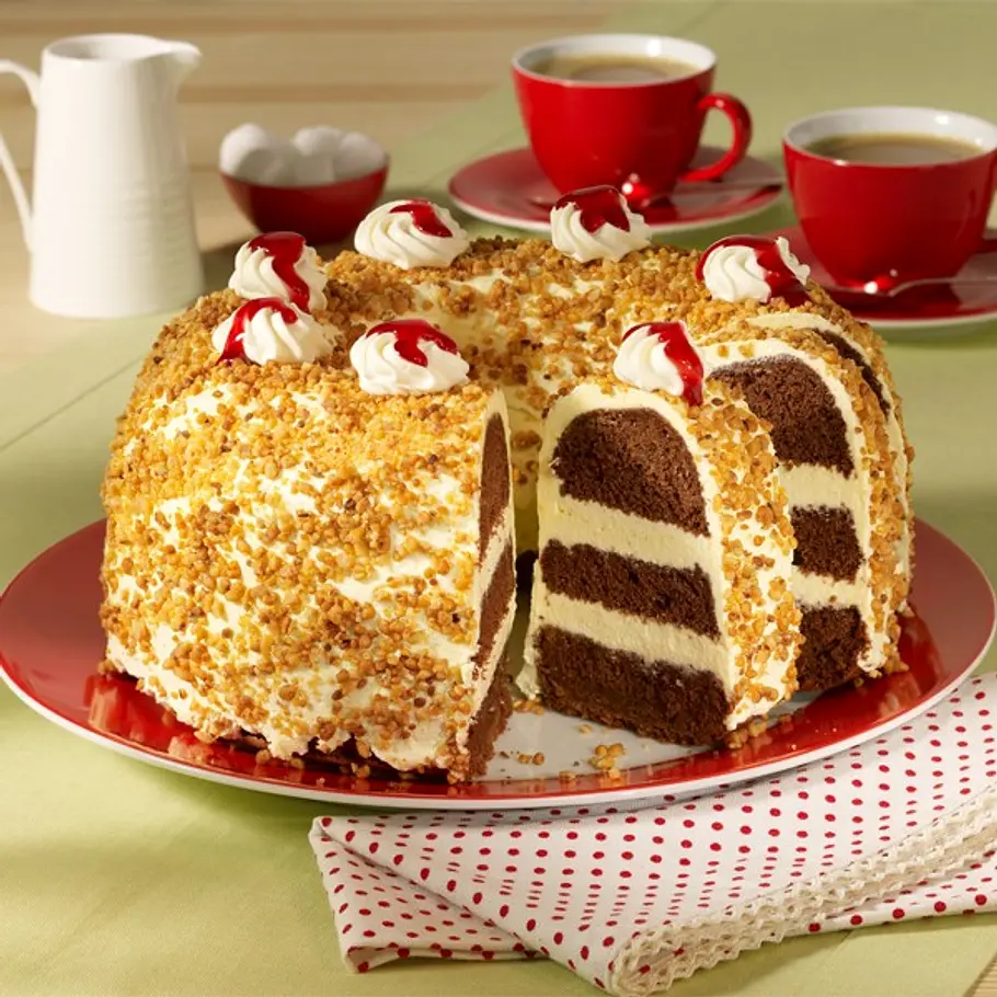 Frankfurter Schoko-Kranz torte streussel schoko sahne