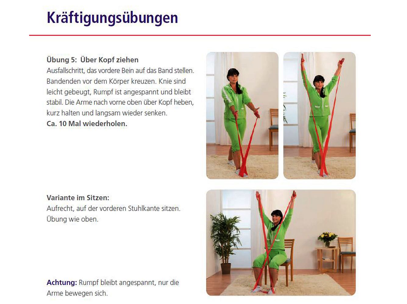 Gymnastikband Übungen 1 Gymnastikband Übungen 1