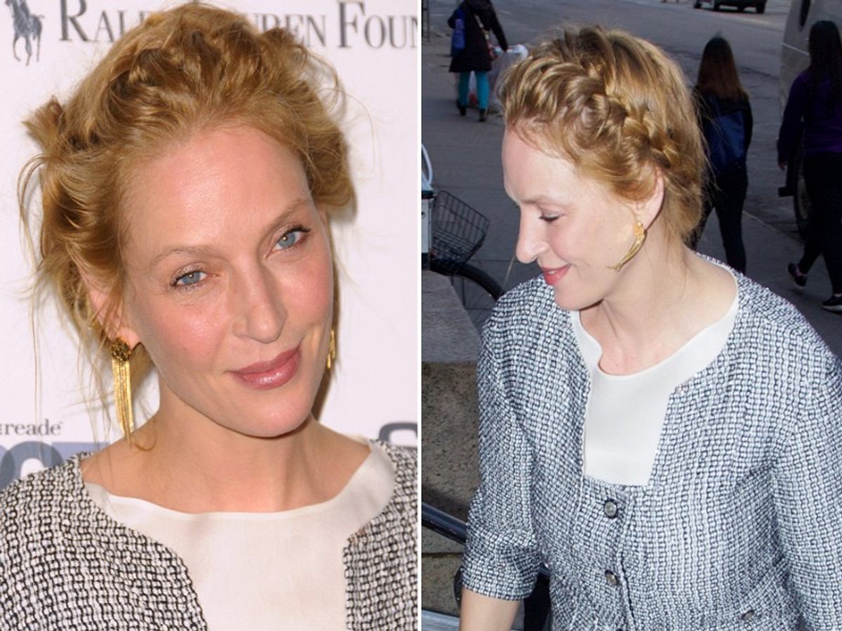 Uma Thurman mit Gretchenfrisur uma thurman mit gretchenfrisur