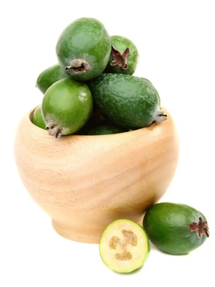 9. Brasilianische Guave, Feijoa oder Ananas-Guave unbekannte fruechte