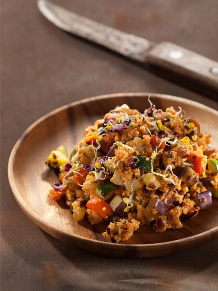 Spartaner Hirse Mediterran vegan essen abnehmen hirse
