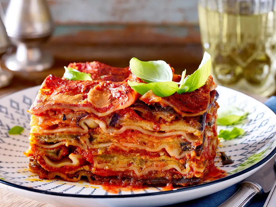 Veganes Gericht zum Einfrieren: Auberginen Lasagne 