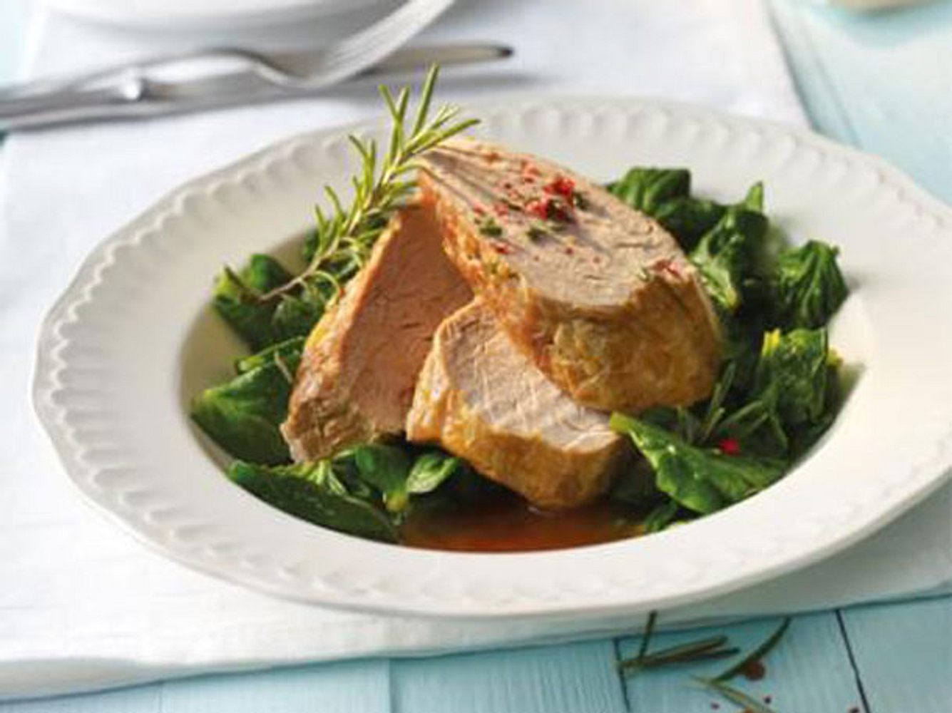 Weight Watchers Mediterrane Rezepte: Rosmarinfilet mit Spinat Weight Watchers Mediterrane Rezepte: Rosmarinfilet mit Spinat
