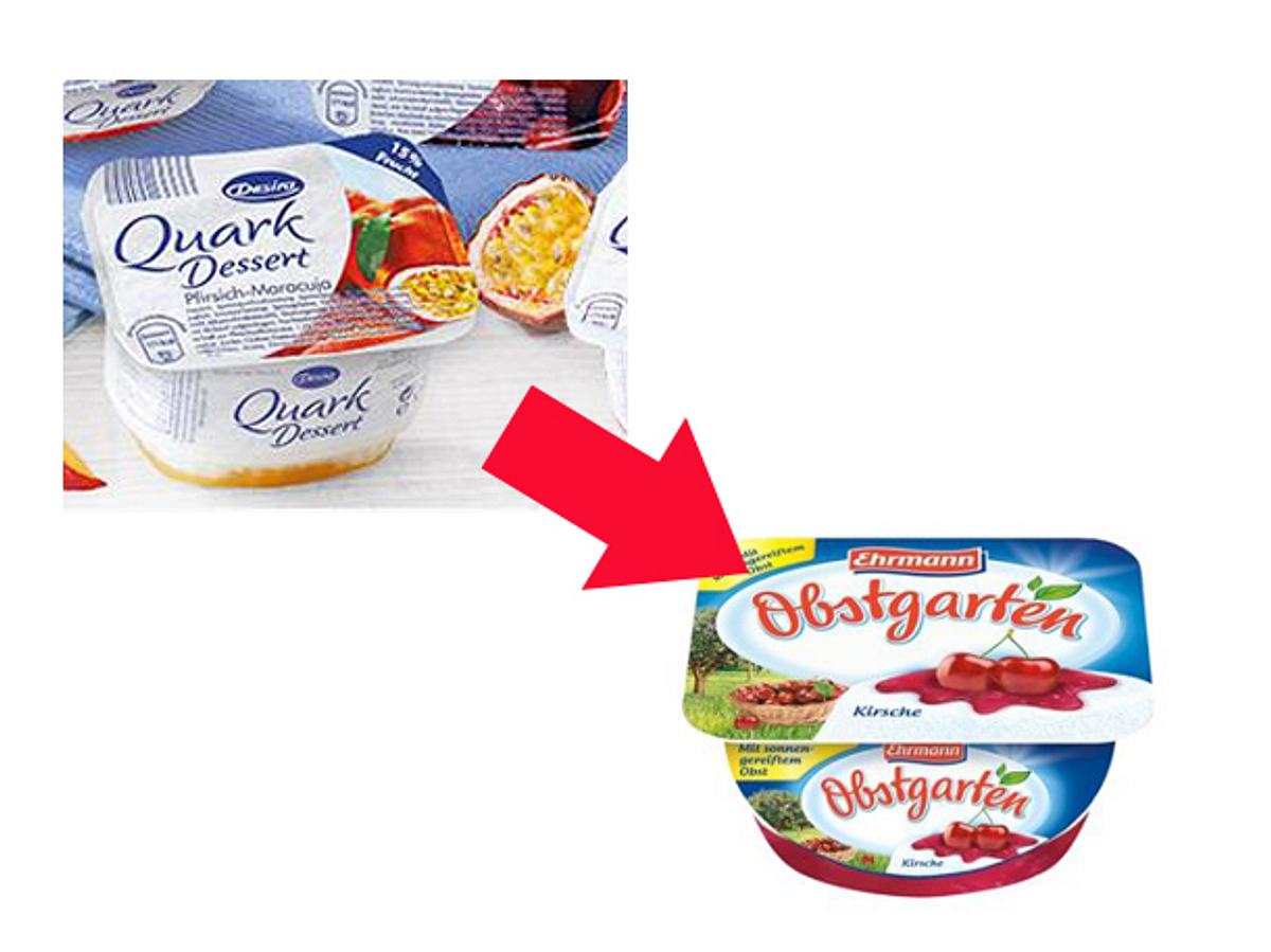 Ein Obstgarten ist das gleiche wie ein Quarkdessert bei Aldi