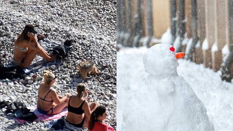 Wetter-Chaos: Meterhoch Schnee in Spanien - Sommer in Griechenland - Foto: imago images / ANE Edition/ Future Images International