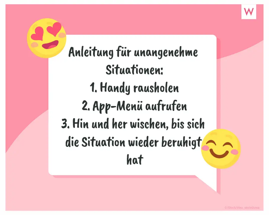 Das Handy als Retter in der Not WhatsApp-Spruch über Handys