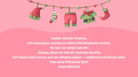 Abschiedsbrief vom Wichtel Vorlage für einen Wichtelabschiedsbrief