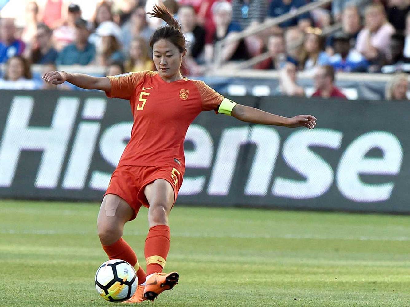 Wu Haiyan für die Volksrepublik China bei der Frauen-Fußballweltmeisterschaft