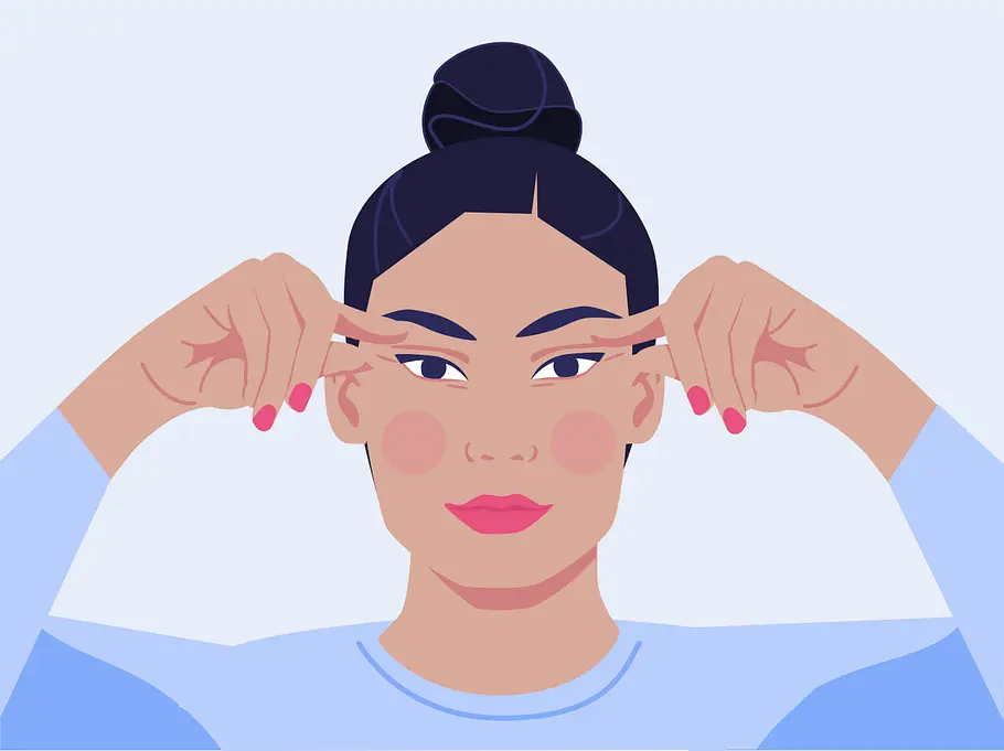 Gesichtsyoga Übungen: Schmetterling Gesichtsyoga: Übung Schmetterling