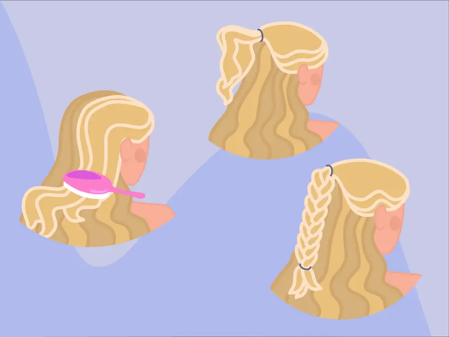 Anleitung geflochtener Half Bun