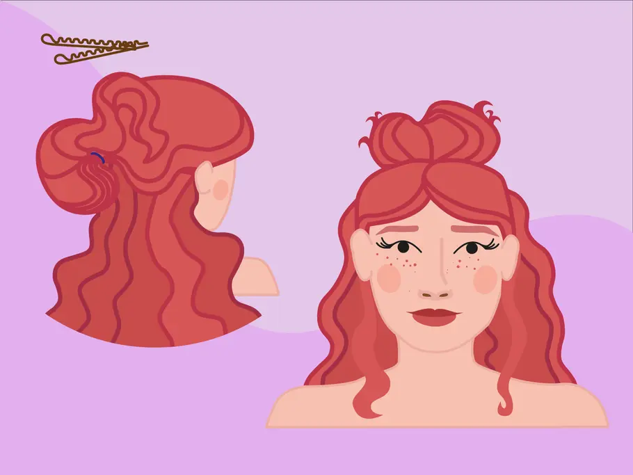 Anleitung Messy Half Bun