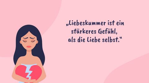 Liebeskummer: Sprüche und Zitate gegen Herzschmerz - Foto: iStock/Anna Bezrukova/Redaktion Wunderweib