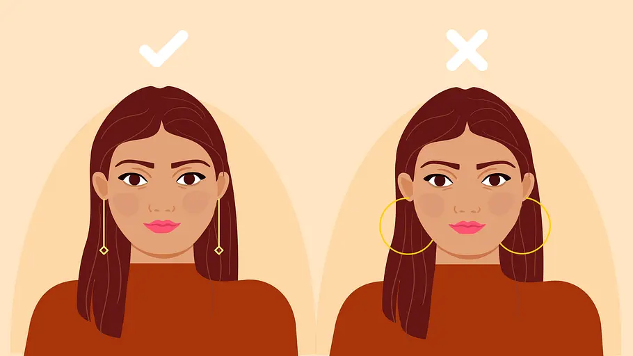 Für jede Gesichtsform die perfekten Ohrringe: Rundes Gesicht Die perfekten Ohrringe für deine Gesichtsform!