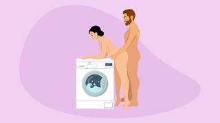 Sex auf der Waschmaschine von hinten  - Foto: collage von wunderweib.de & iStock / Elena Istomina