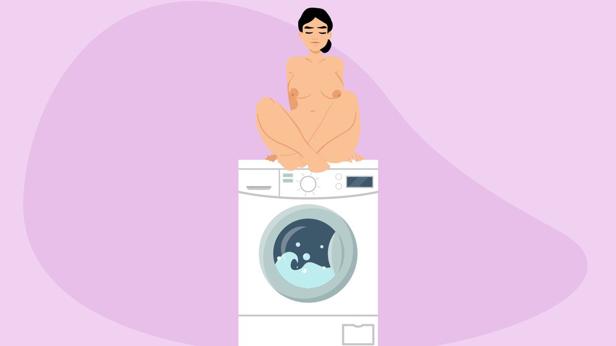Solo-Sex auf der Waschmaschine 