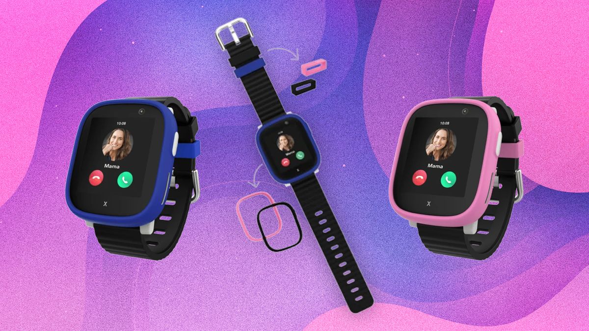 O2 Deal für Kindersmartwatch Xplora X6 Play Kindersmartwatch X6 Play in Schwarz mit farbigen Rahmen in Blau und Pink